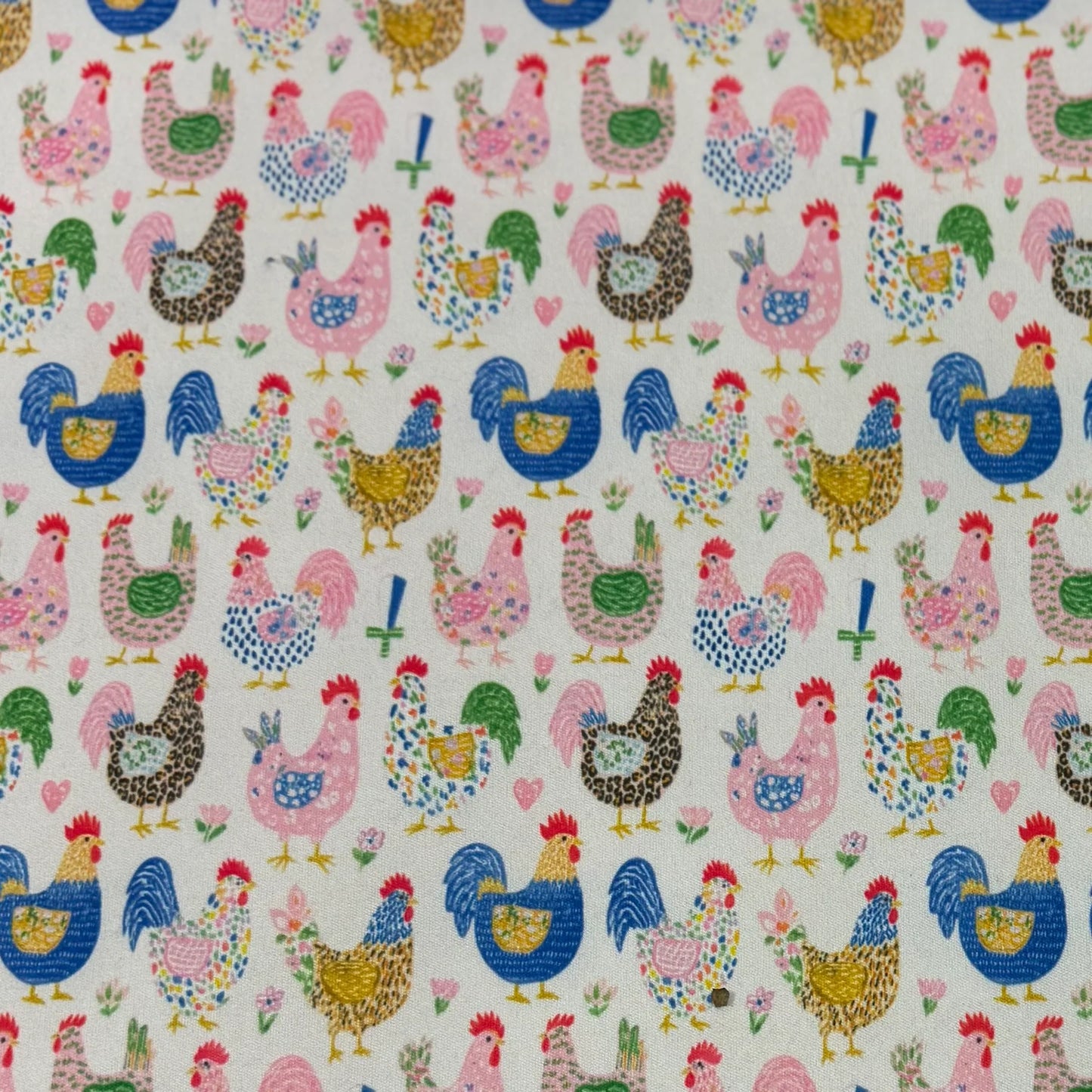 Rainbow Chickens 1 mil PUL Fabric - Made in the USA