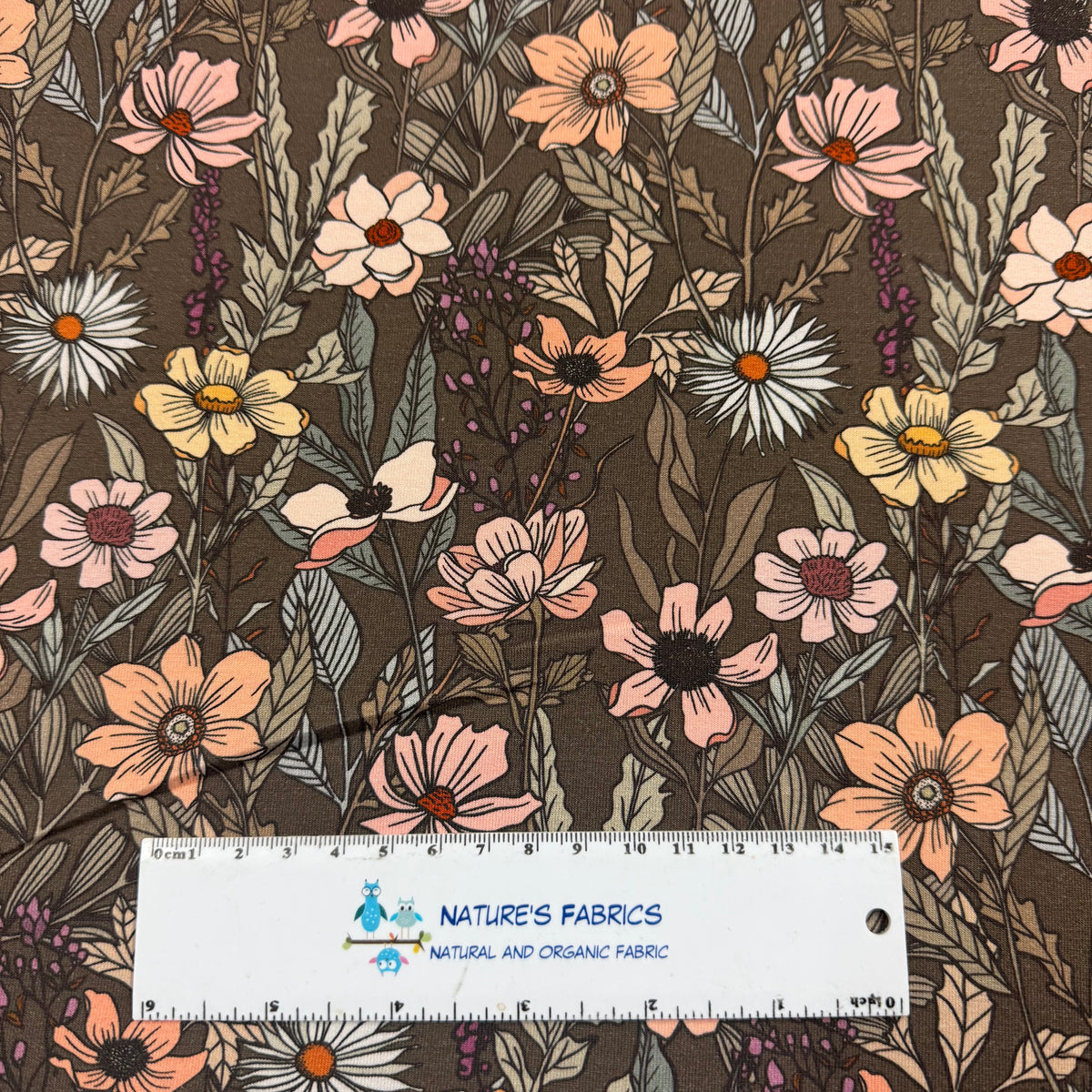 Wildflower Field on Dusk Organic Cotton/Spandex Jersey Fabric