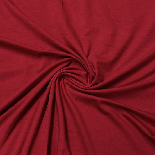 Red Cotton Stretch French Terry Fabric