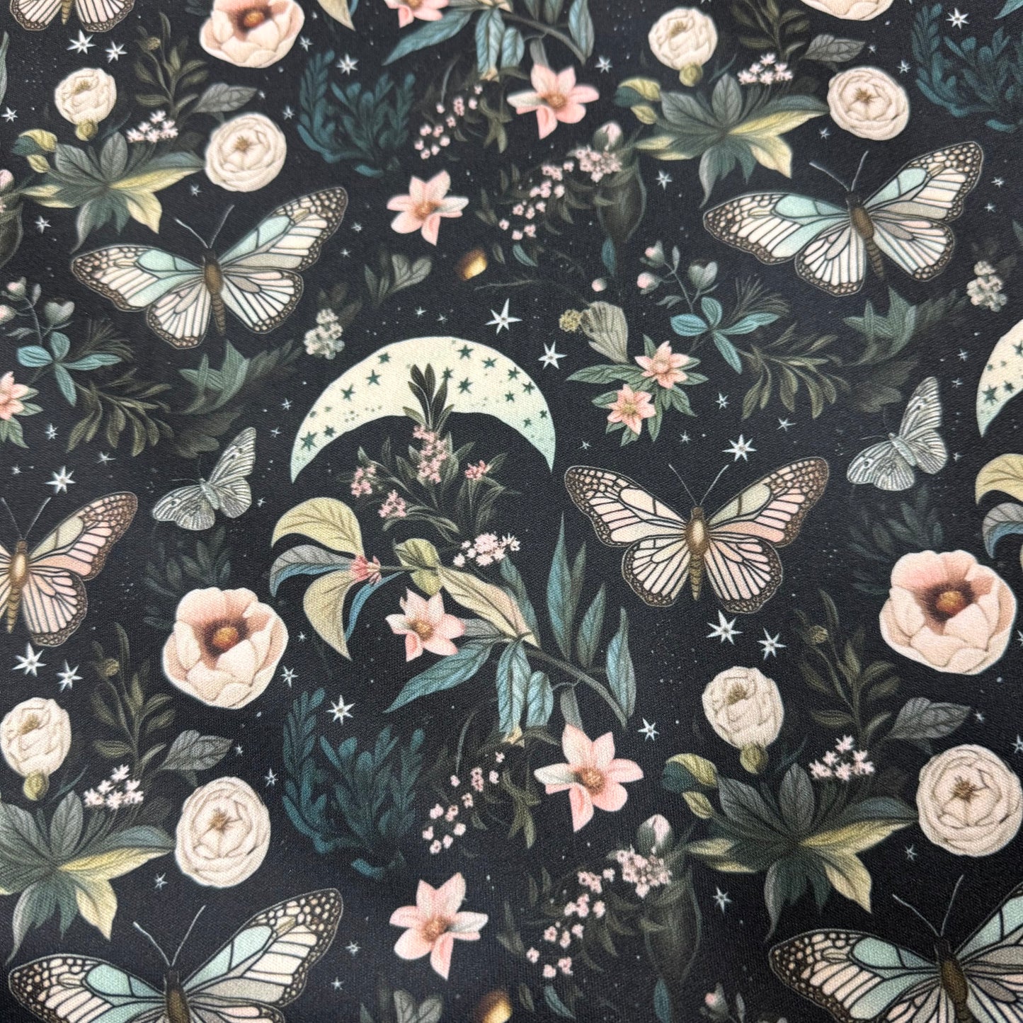 Night Garden on 1 mil PUL Fabric - Made in the USA