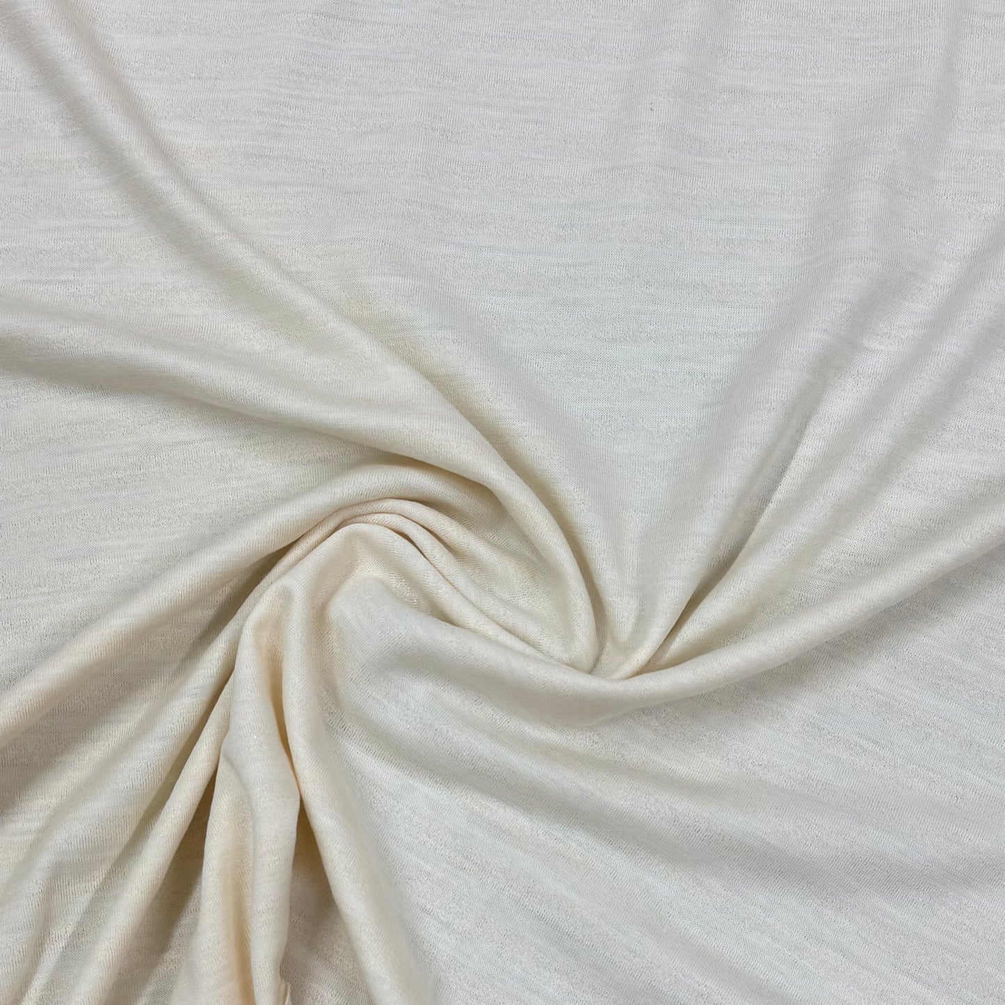 Almond Sparkle Stripe Merino Wool Jersey Blend Fabric