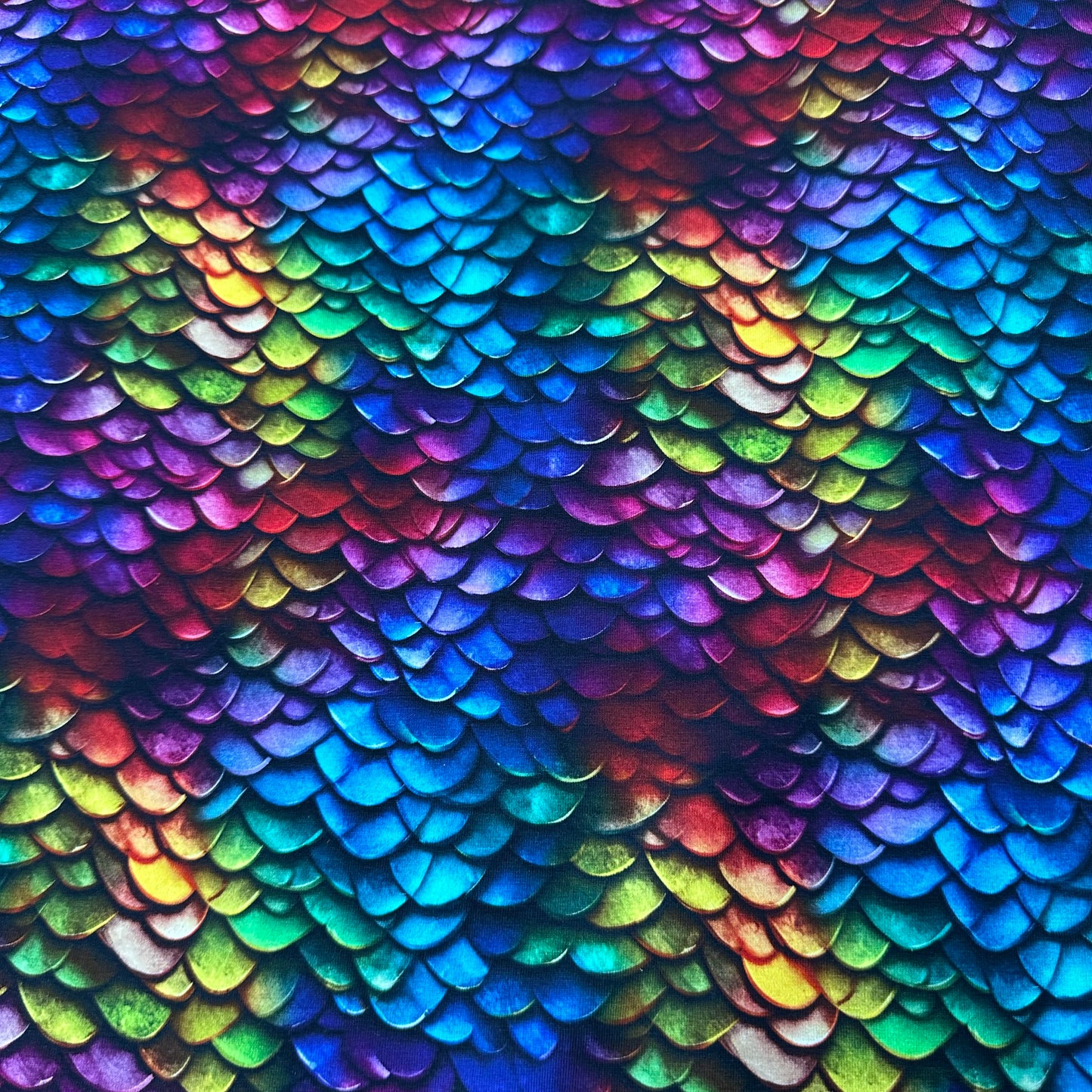 Metallic Scales on Bamboo/Spandex Jersey Fabric