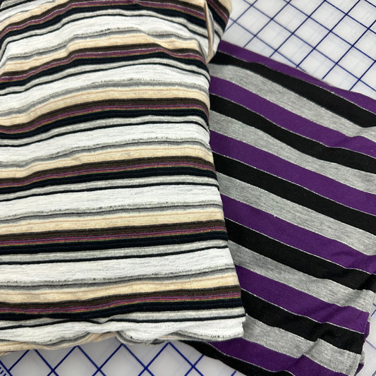 Purple Stripe Stripe Fabric Bundle G1014