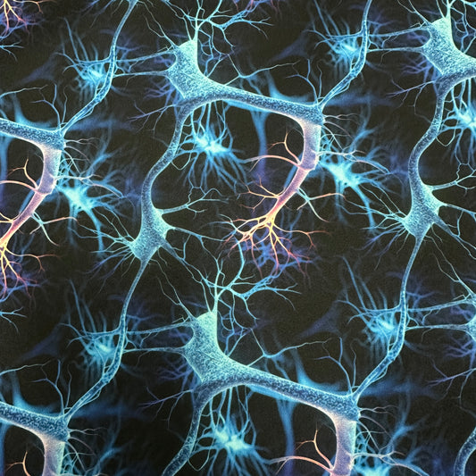 Microscopic Brain Neurons 1 mil PUL Fabric - Made in the USA