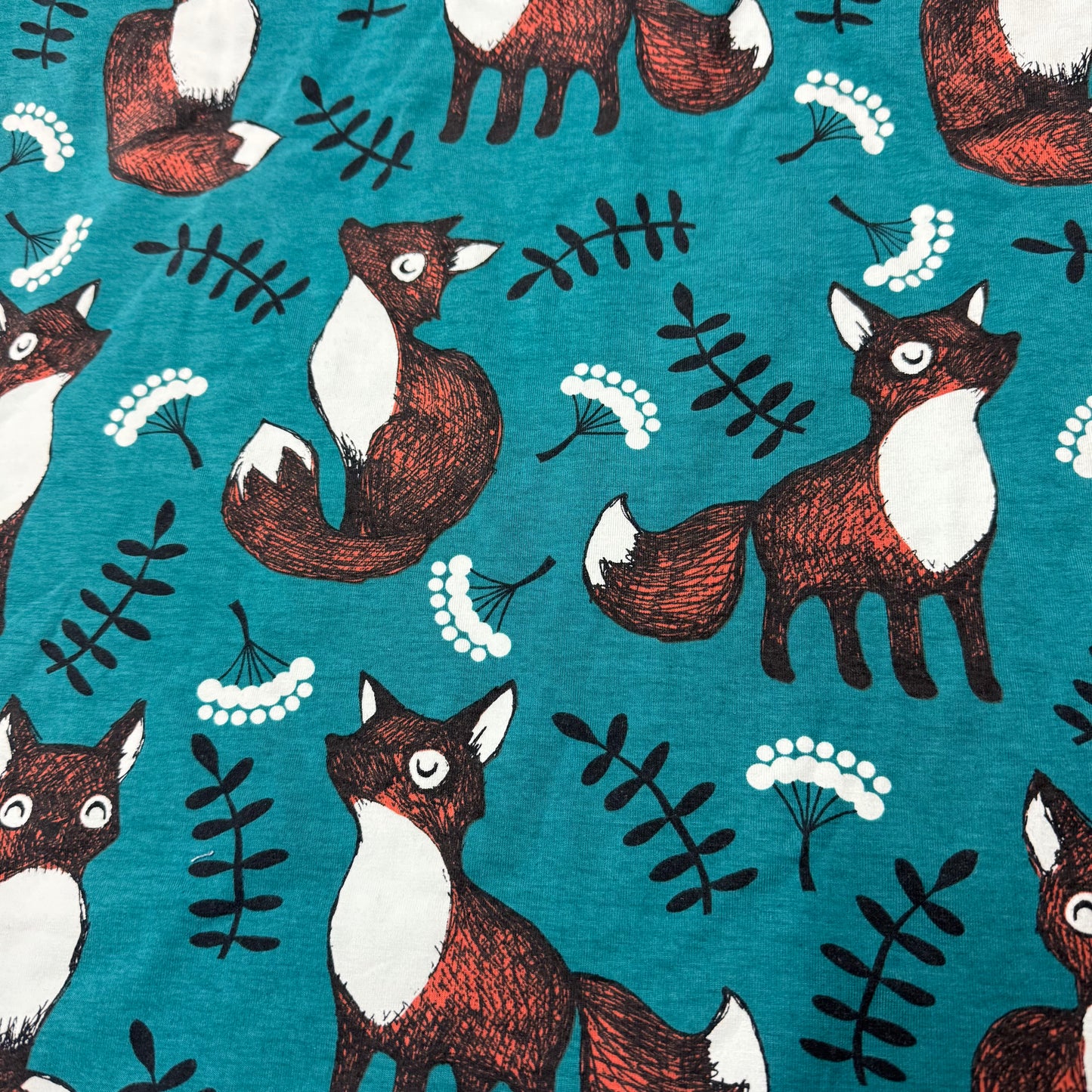 Nutti on Petrol Organic Cotton/Spandex Jersey Fabric