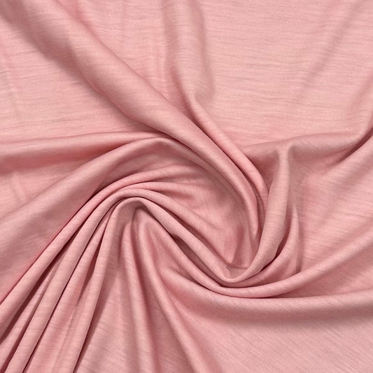 Pink Superfine Merino Wool Jersey Fabric