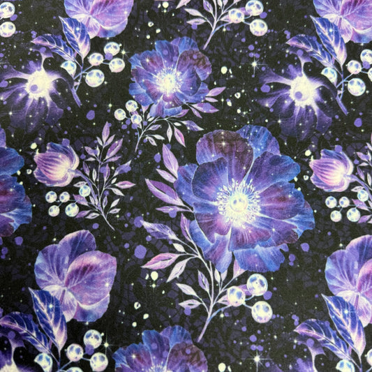 Purple Poppy on 1 mil PUL Fabric - Made in the USA