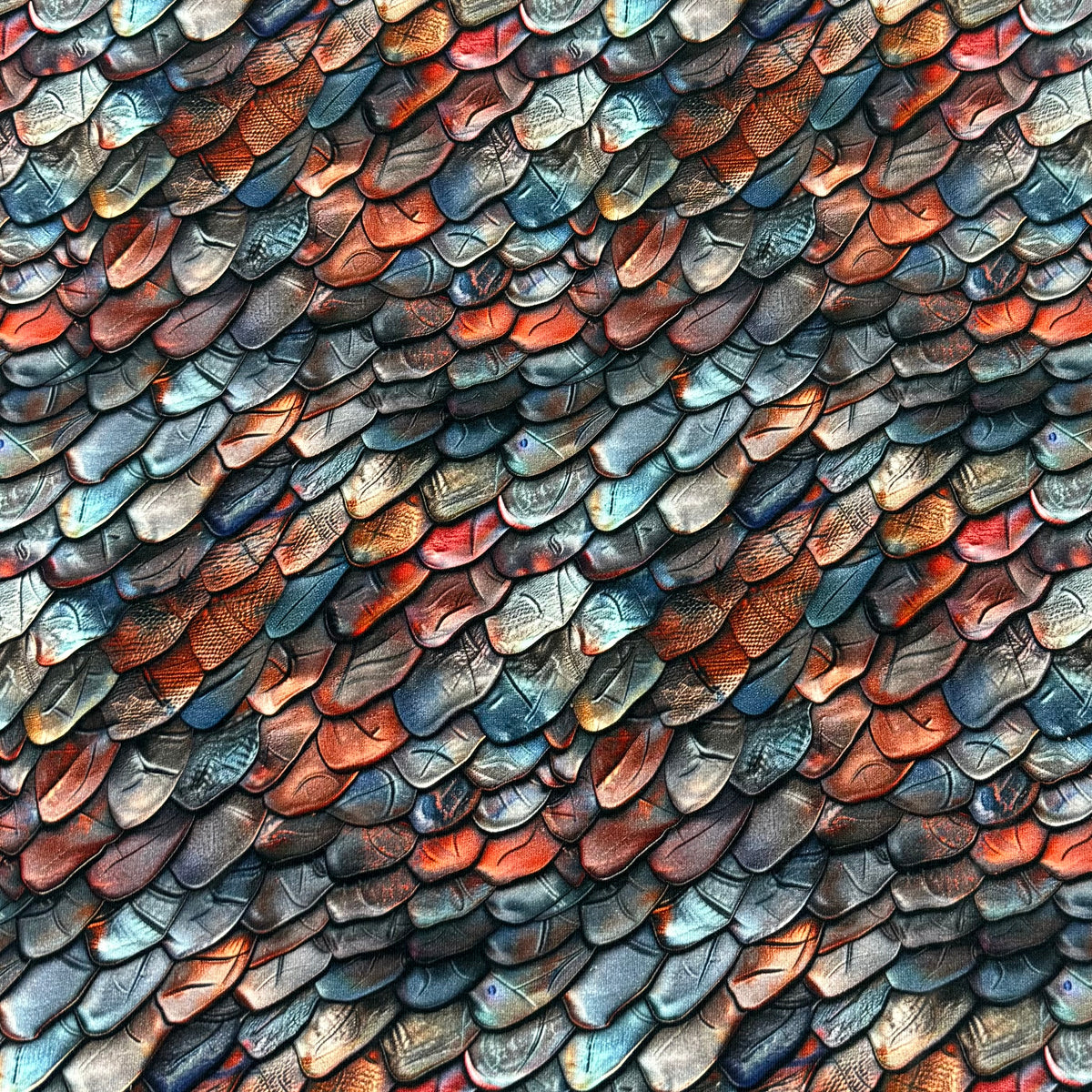 Mystic Dragon Scales Bamboo/Spandex Jersey Fabric