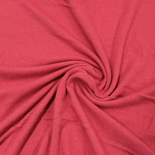 Coral Merino Wool Jersey Blend Fabric