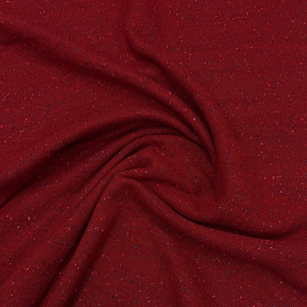 Crimson Flake Merino Wool Silk Jersey Fabric