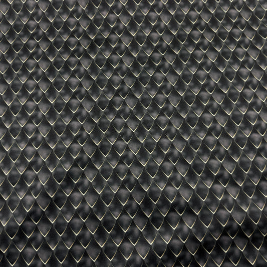 Black Dragon Scales 1 mil PUL Fabric - Made in the USA