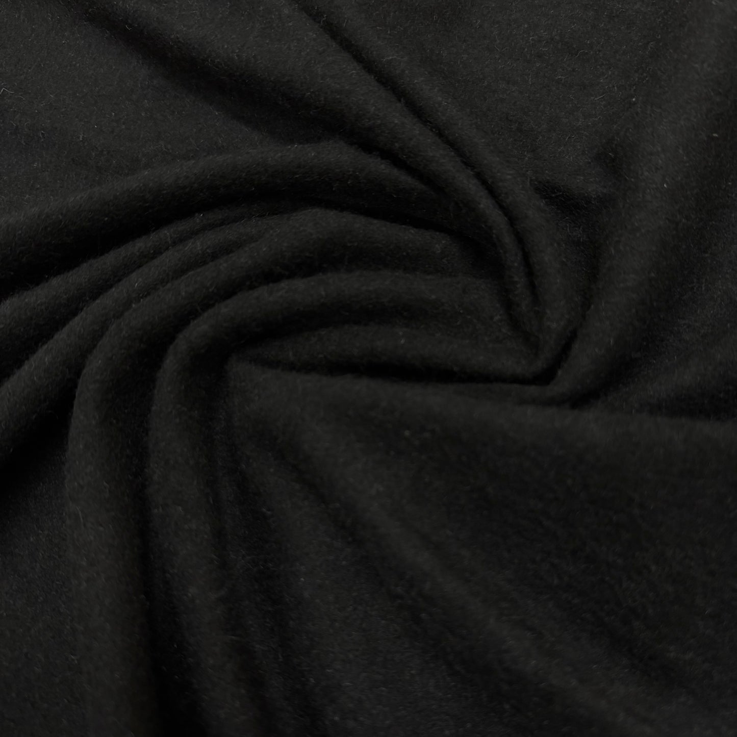 Black Bamboo Hemp Stretch Fleece Fabric - 380 GSM