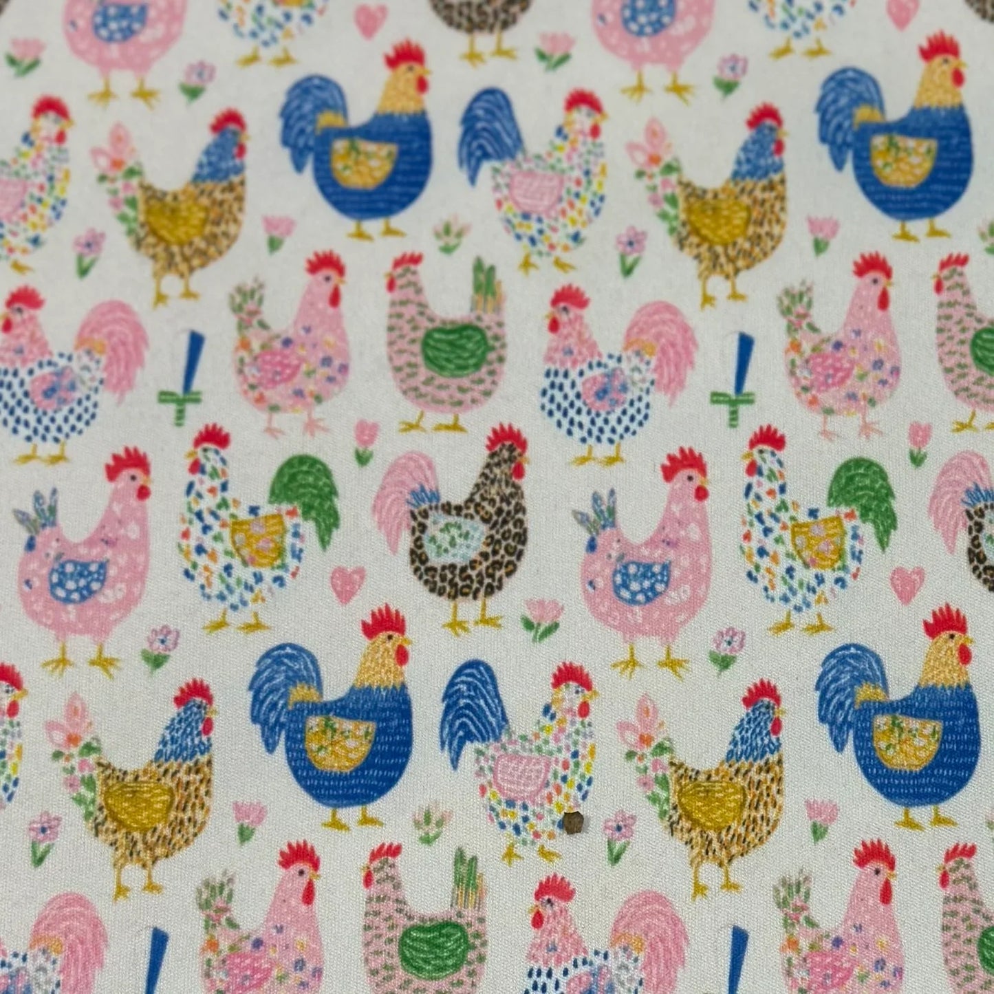 Rainbow Chickens 1 mil PUL Fabric - Made in the USA