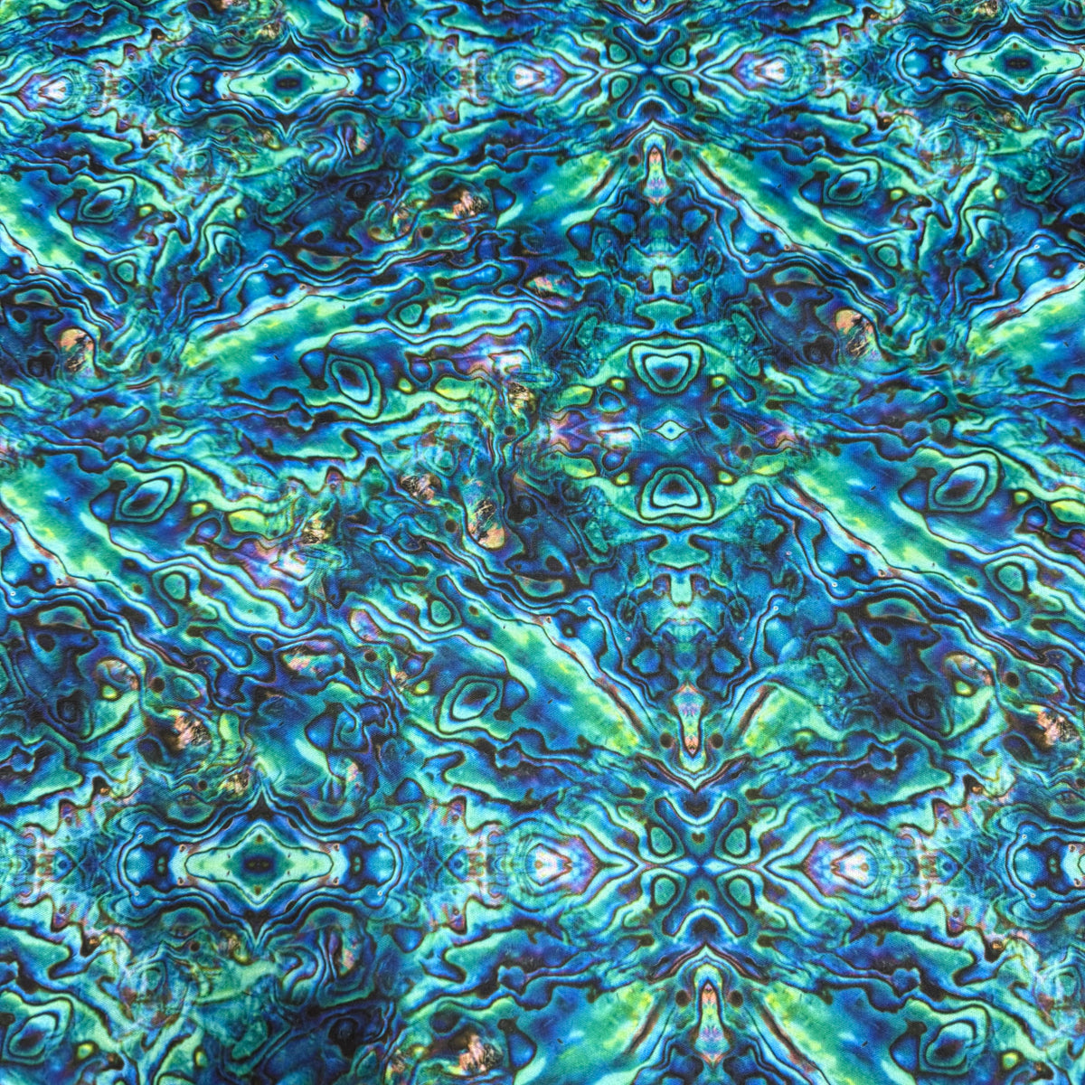 Blue Abalone on 1 mil PUL Fabric - Made in the USA