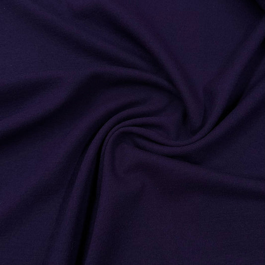 Purple 100% Merino Wool Jersey Fabric 240gsm