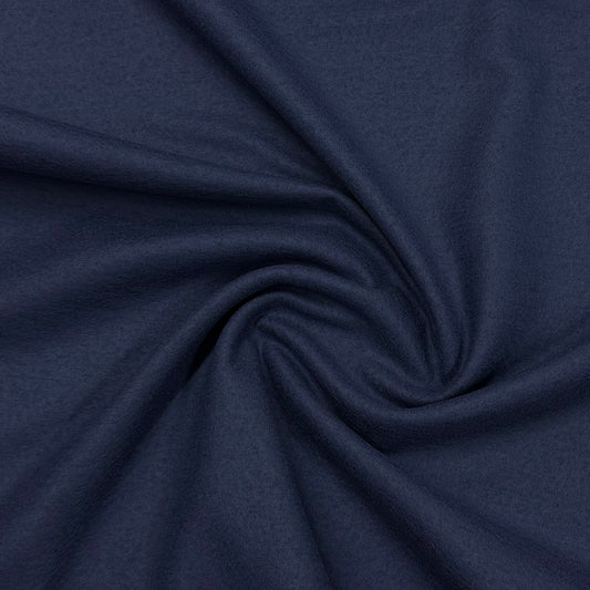 Dark Periwinkle Boiled Wool Fabric