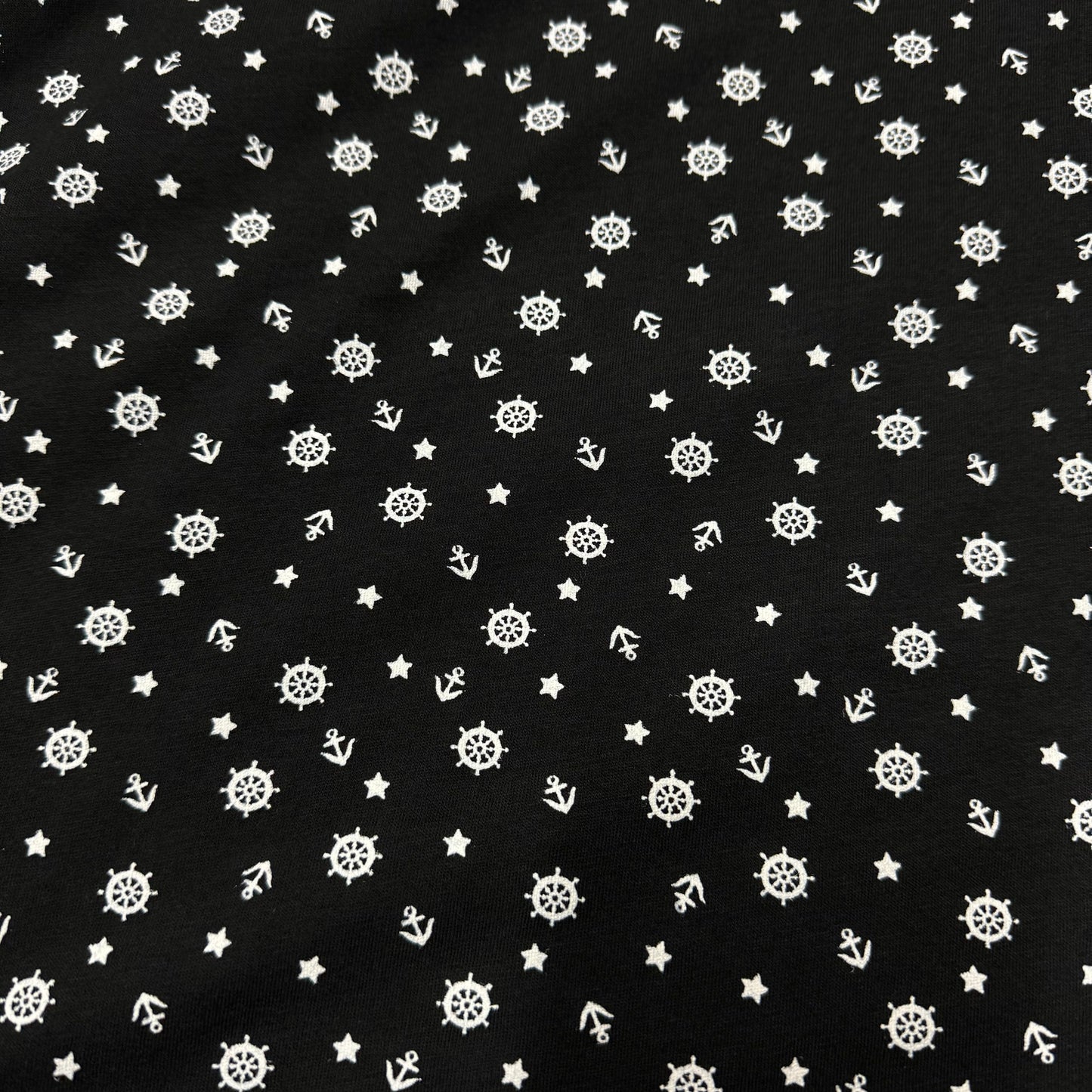 Anchors and Wheels Cotton/Spandex Jersey Fabric