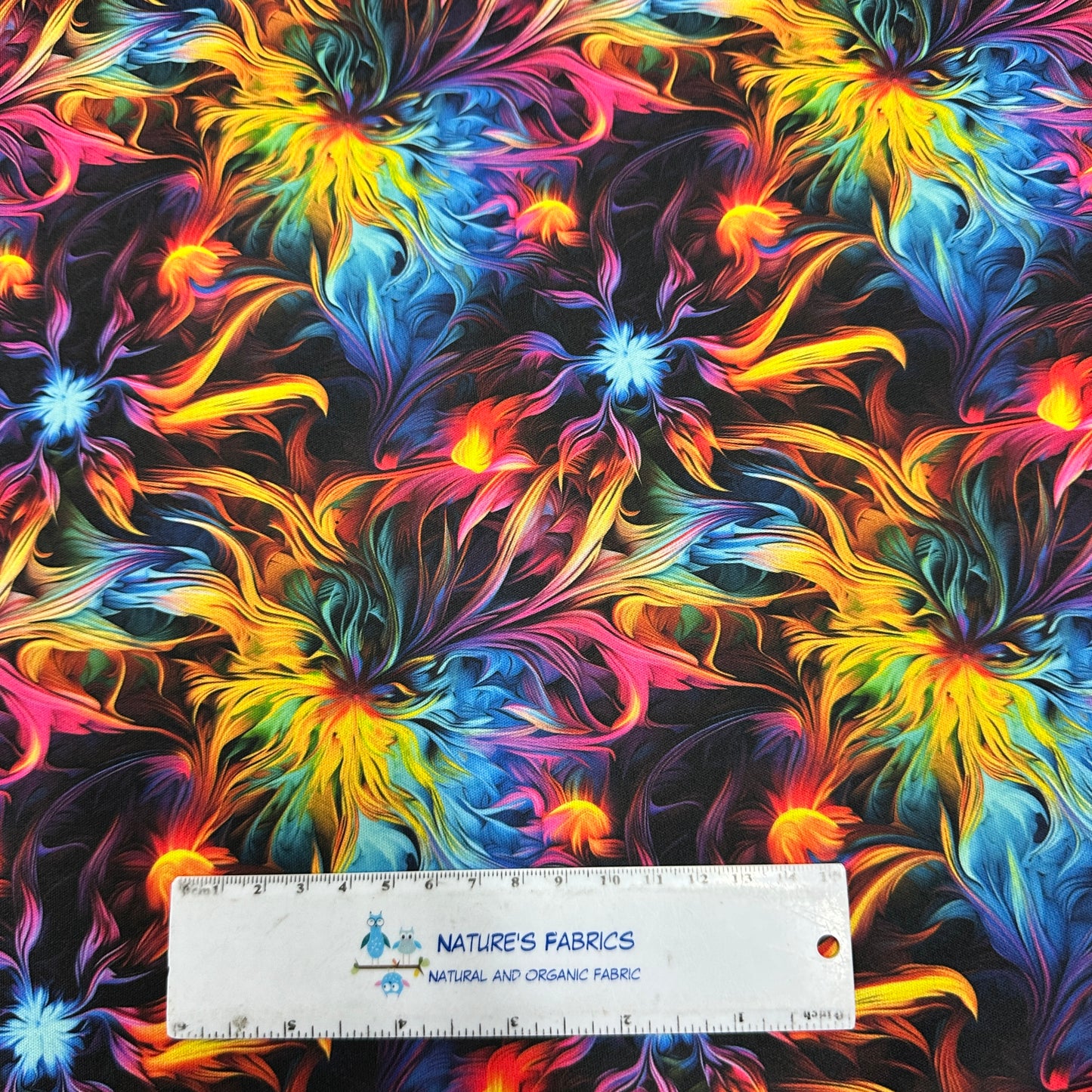 Psychedelic Brush Strokes 1 mil PUL Fabric - Made in the USA