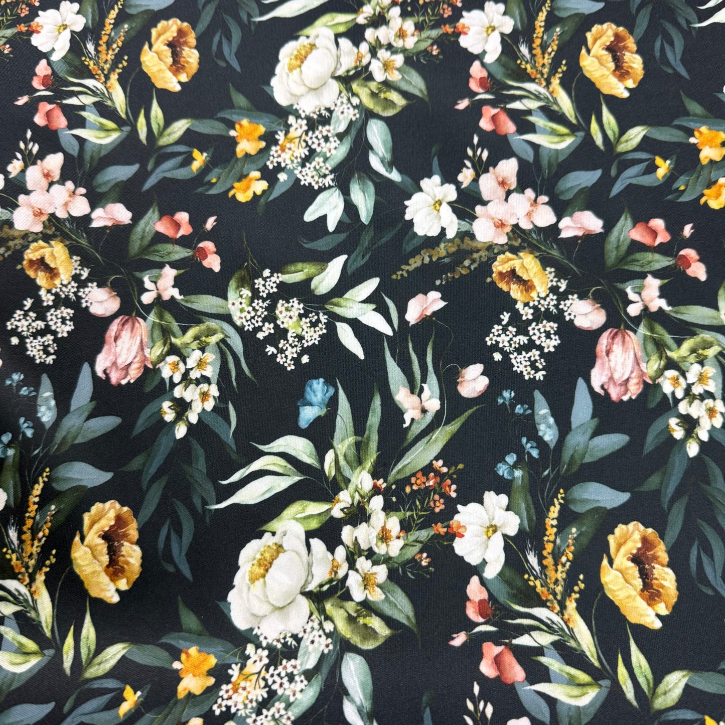 Antique Floral Bouquet 1 mil PUL Fabric - Made in the USA