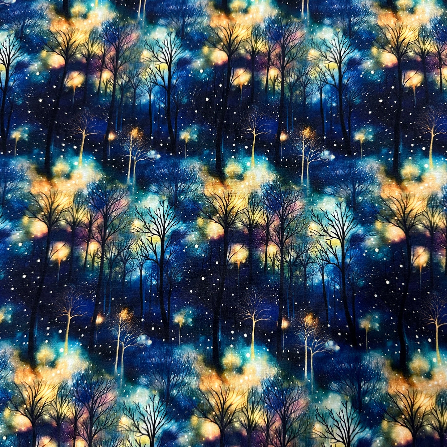 Mystical Forest on Bamboo/Spandex Jersey Fabric