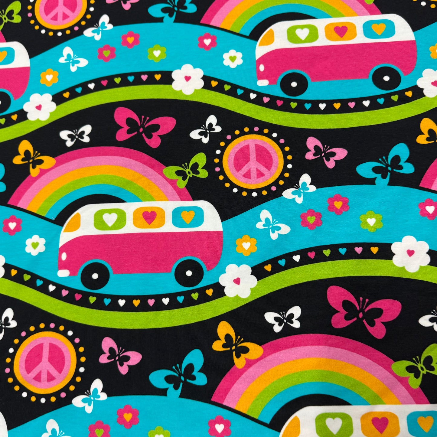 Hippie Day on Cotton/Spandex Jersey Fabric