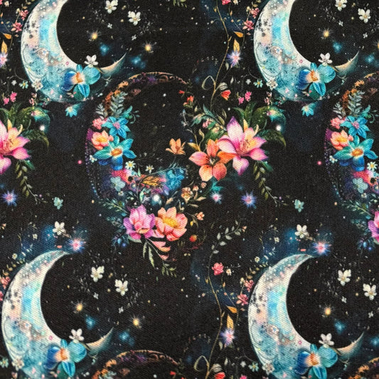 Lunar Flowers 1 mil PUL Fabric - Made in the USA