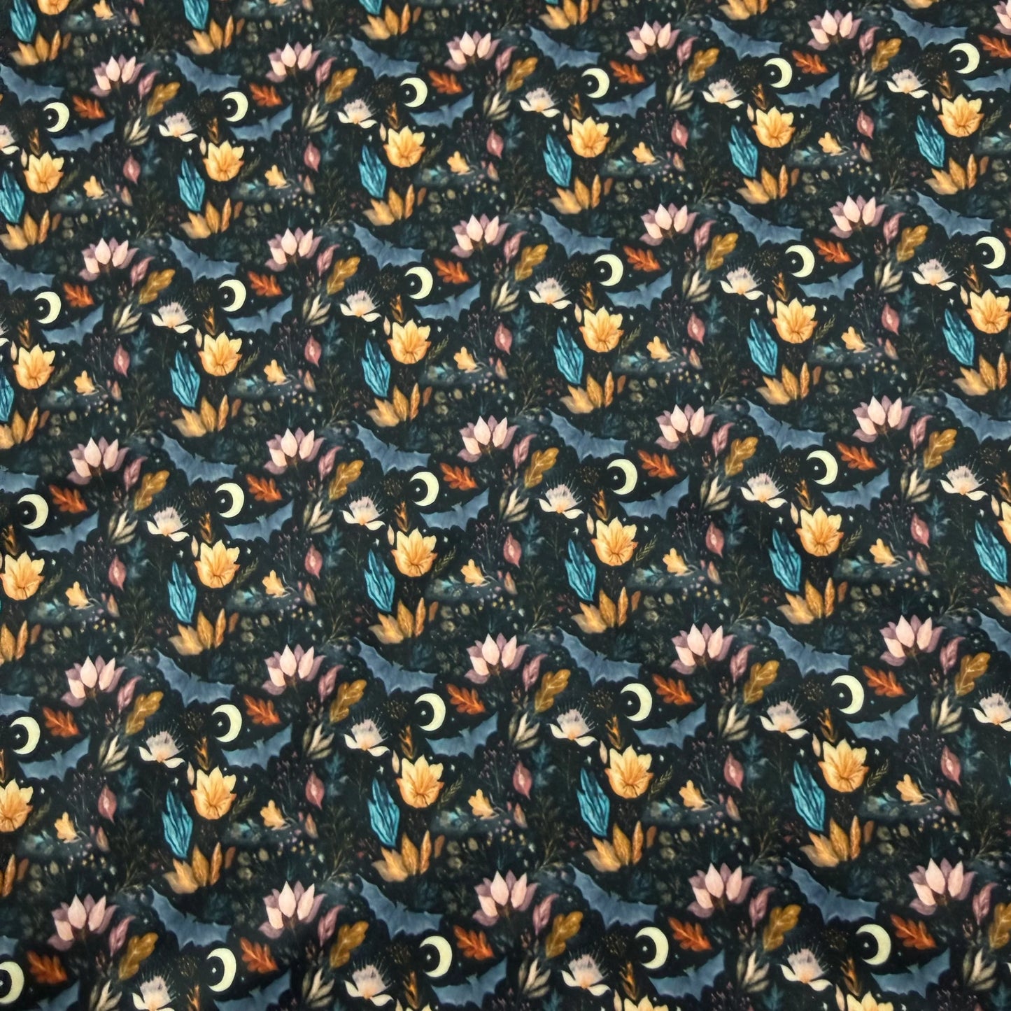 Bats in the Garden 1 mil PUL Fabric - Made in the USA