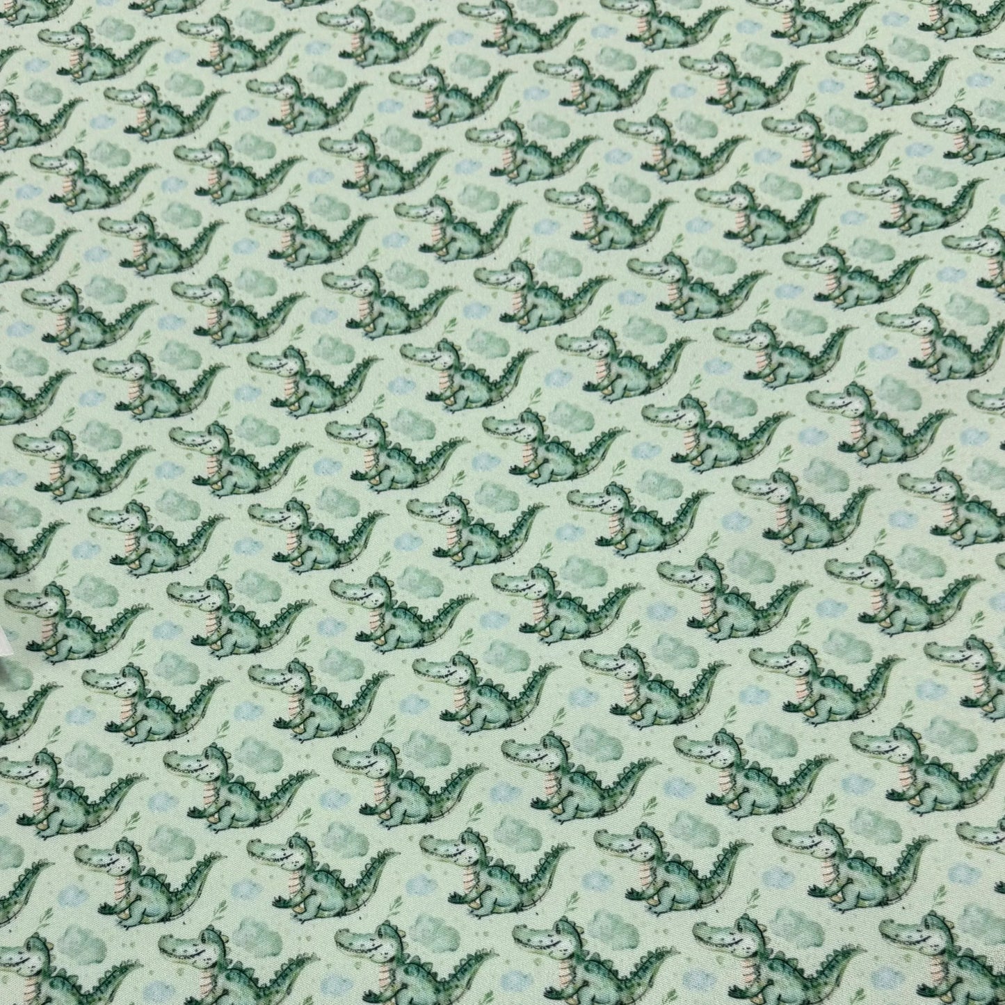 Watercolor Alligators 1 mil PUL Fabric - Made in the USA