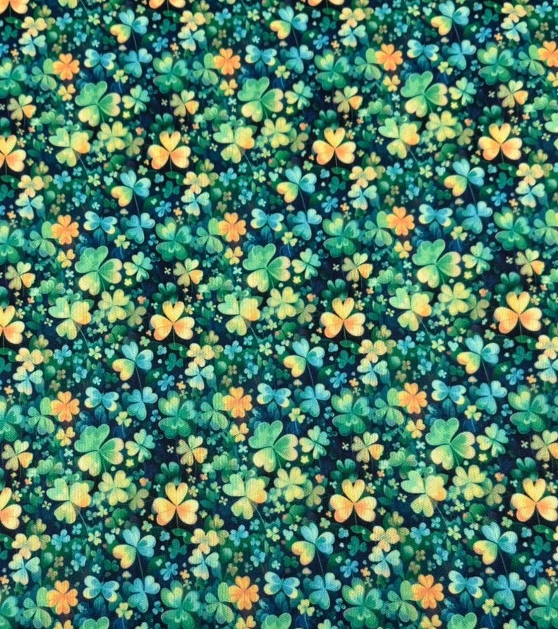 Multicolor Shamrocks 1 mil PUL Fabric - Made in the USA