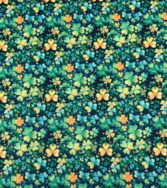 Multicolor Shamrocks 1 mil PUL Fabric - Made in the USA