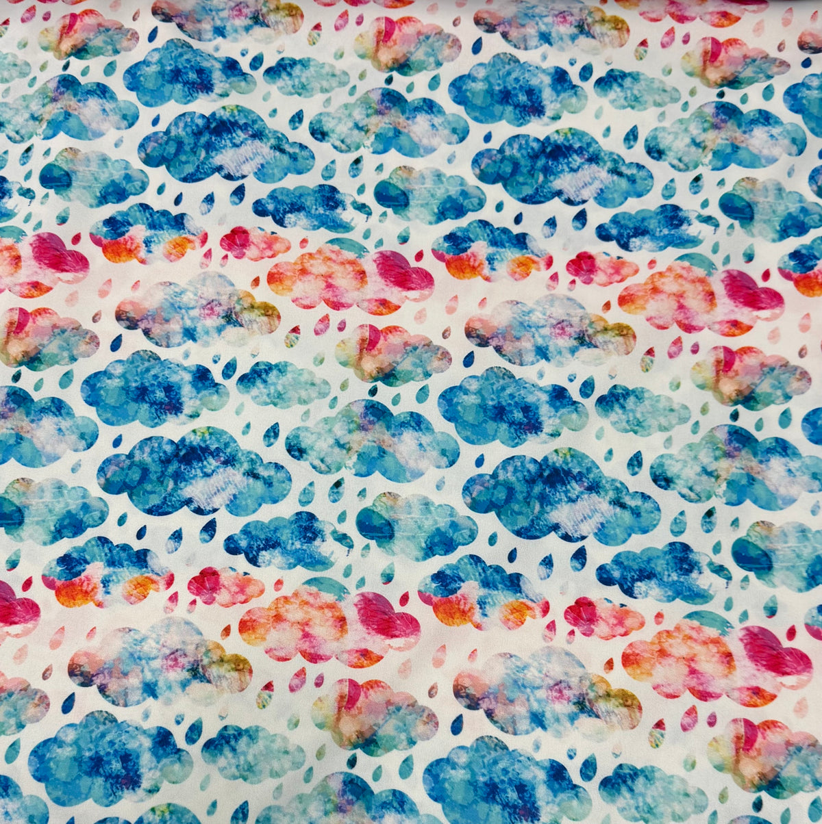 Rainbow Clouds 1 mil PUL Fabric - Made in the USA