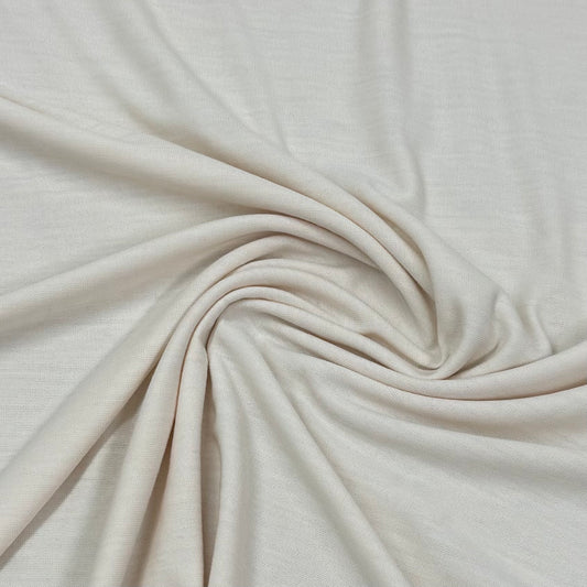 Vanilla Superfine Merino Wool Jersey Fabric