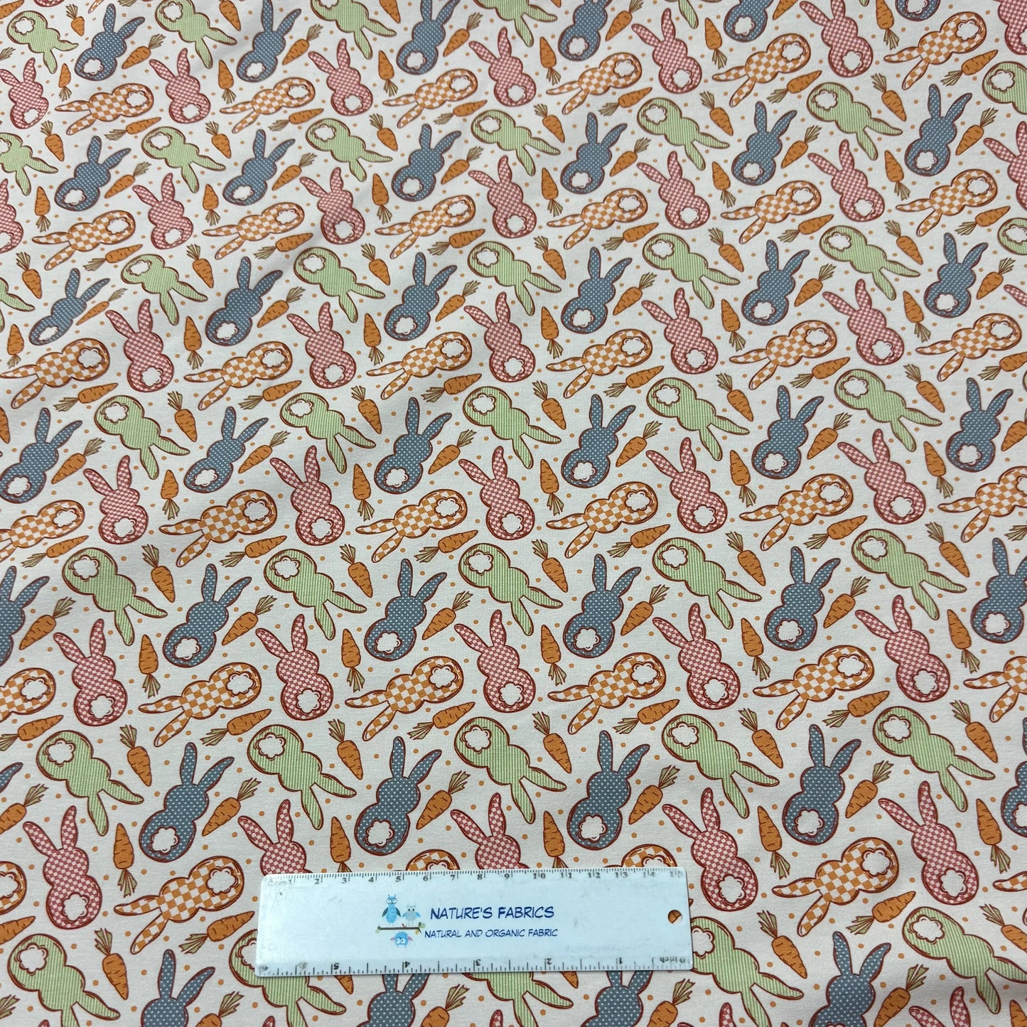 Pattern Bunnies on Bamboo/Spandex Jersey Fabric