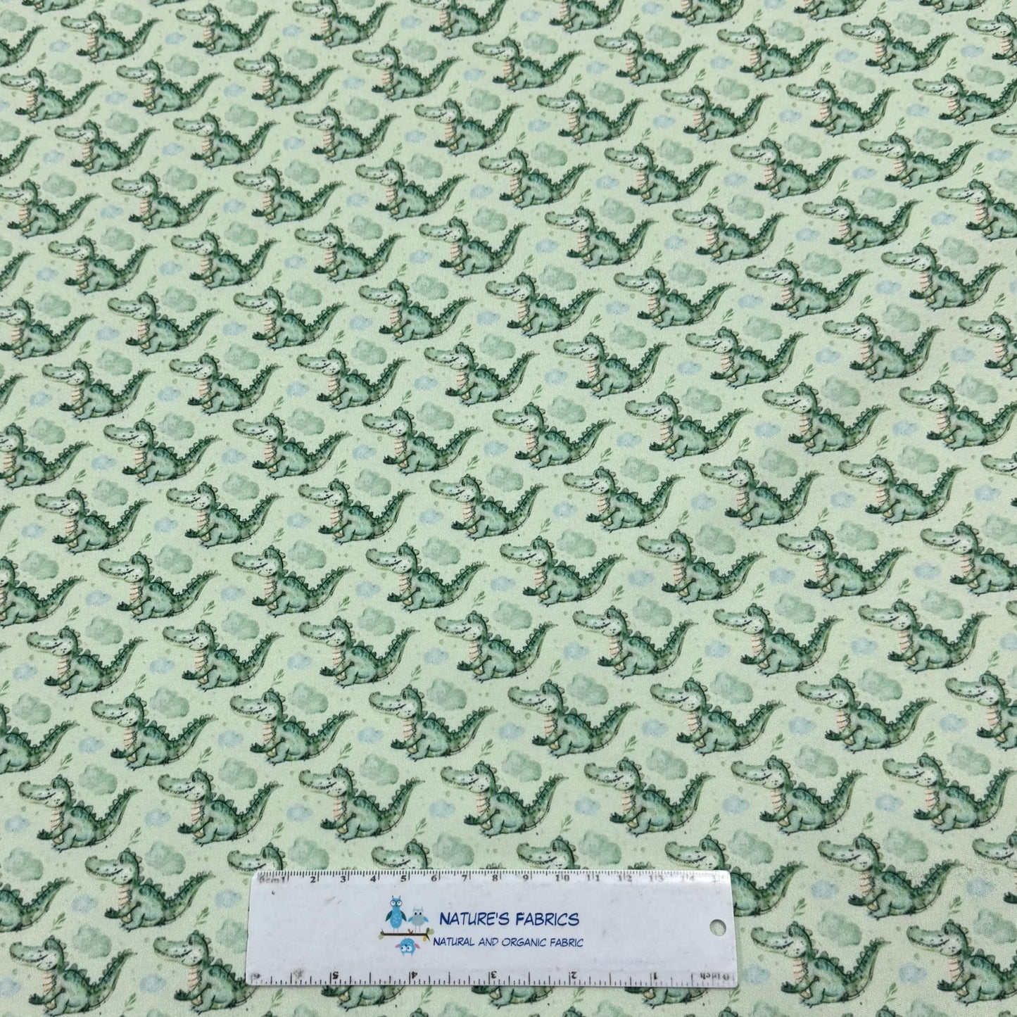 Watercolor Alligators 1 mil PUL Fabric - Made in the USA