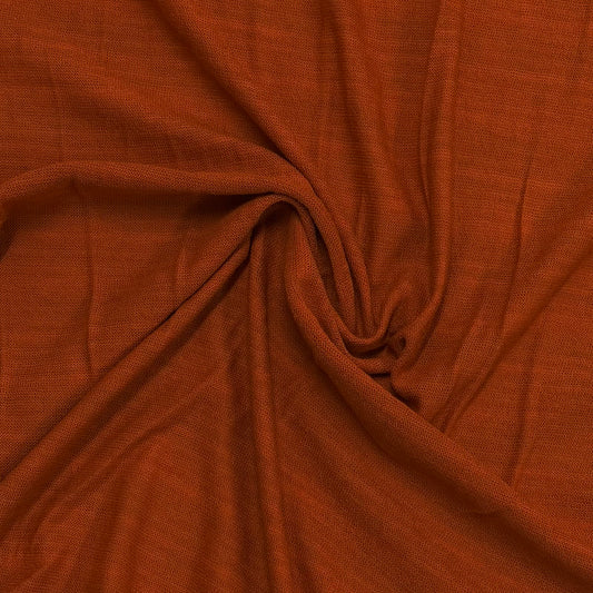 Pumpkin 100% Merino Wool Jersey Fabric 180gsm