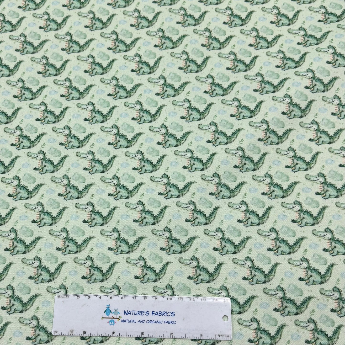 Watercolor Alligators 1 mil PUL Fabric - Made in the USA