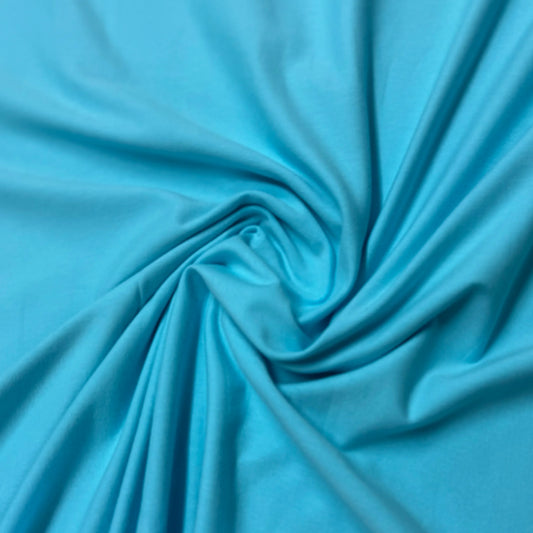 Aqua Blue Cotton/Spandex Jersey Fabric - 200 GSM