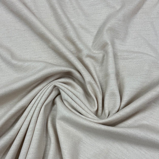 Natural Sparkle Merino Wool Jersey Blend Fabric