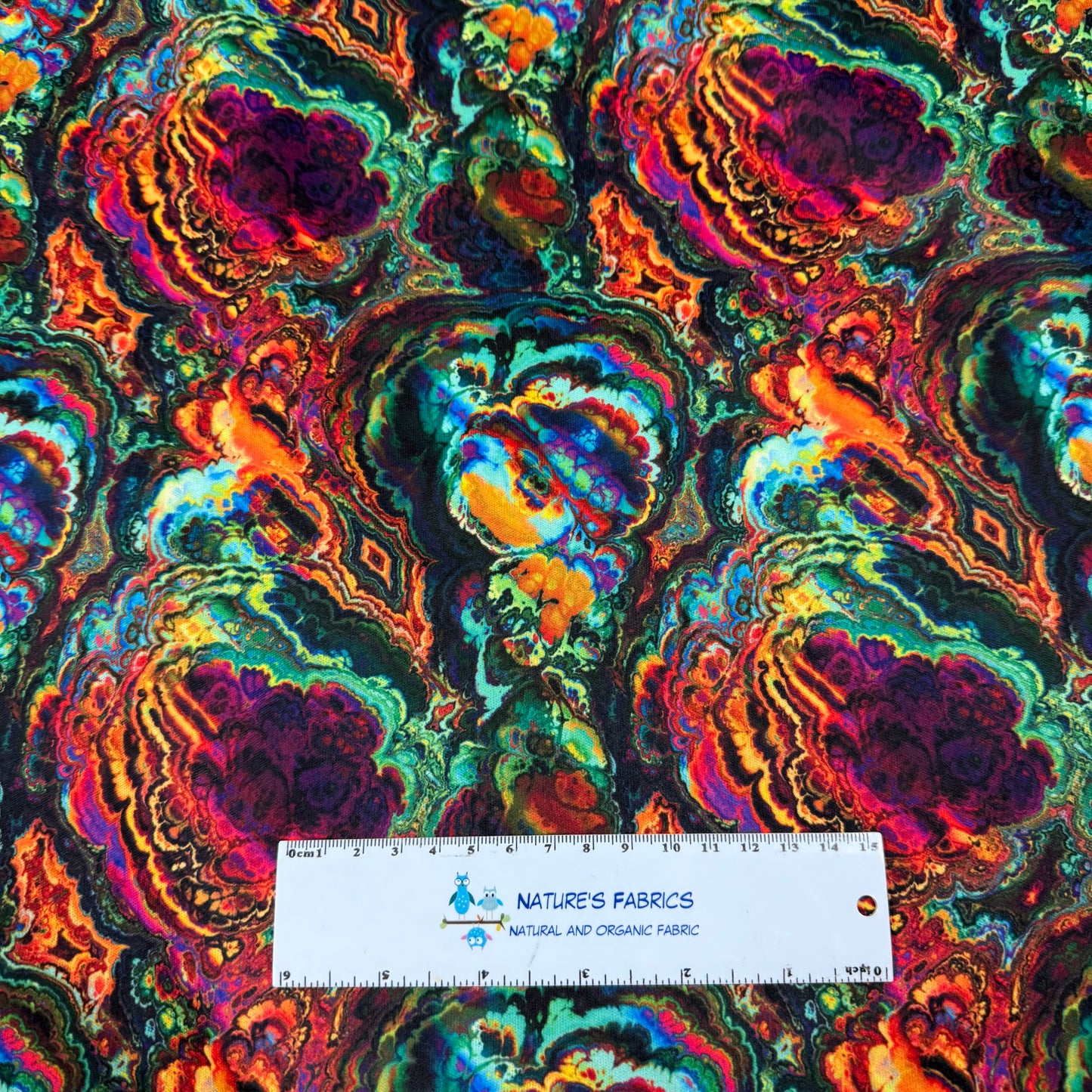 Rainbow Fractal 1 mil PUL Fabric - Made in the USA
