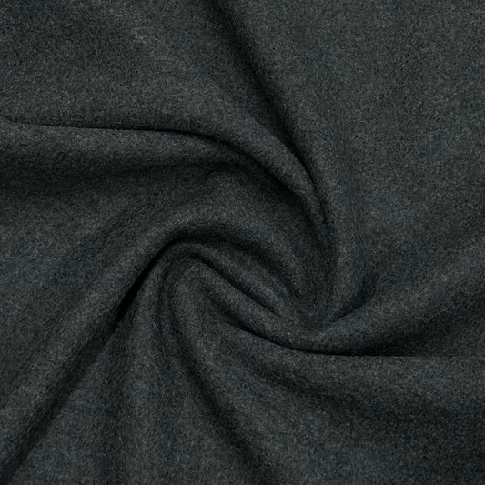 Charcoal Boiled Wool Fabric