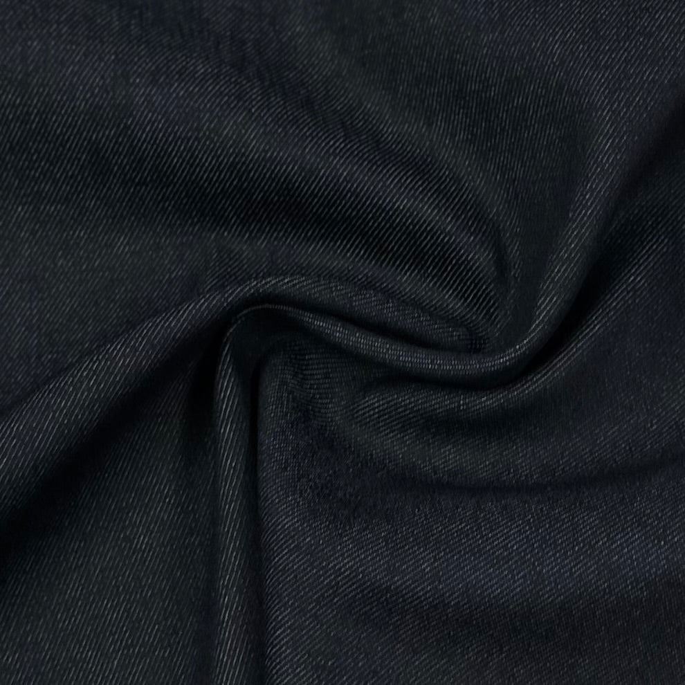 Darkest Navy Stretch Denim Fabric