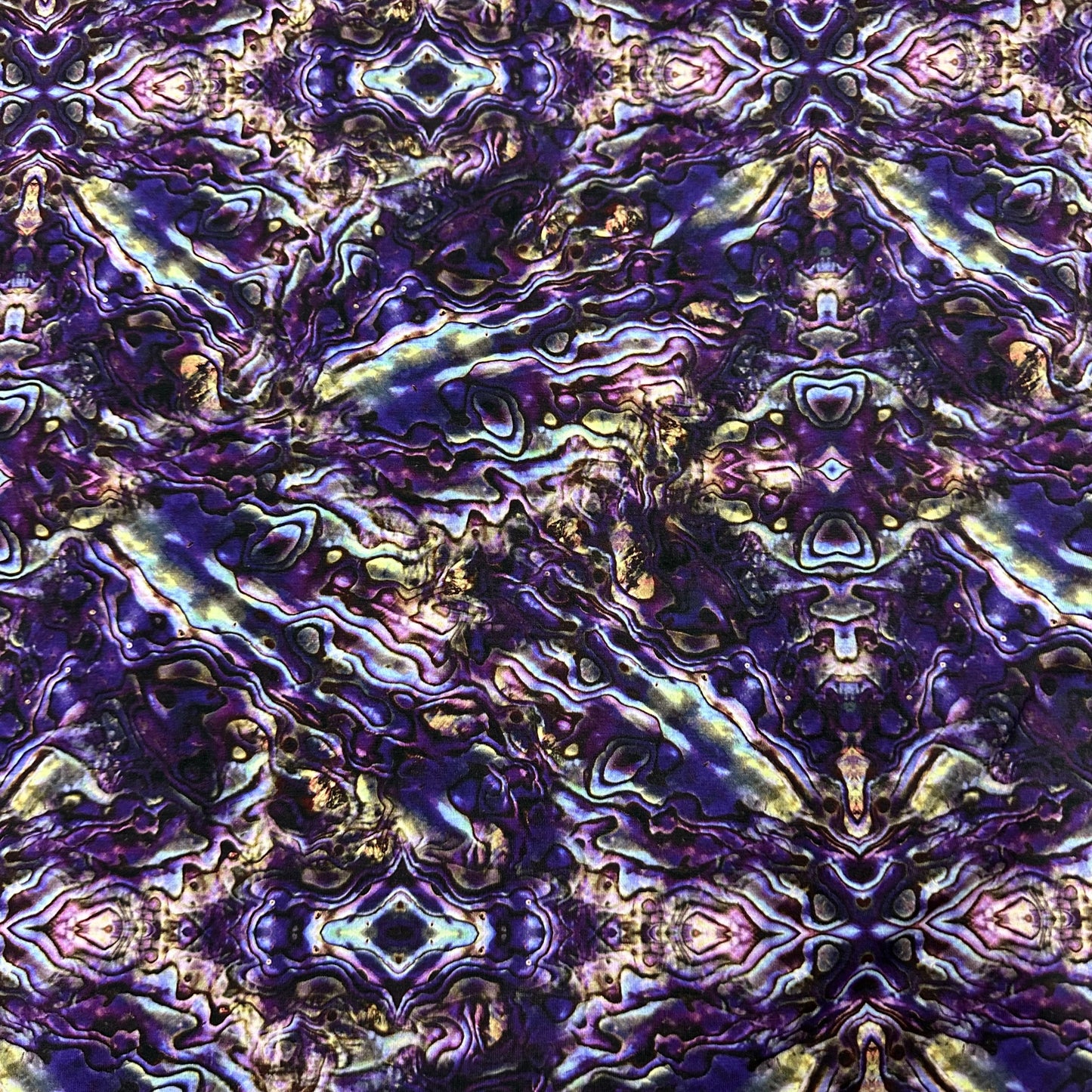 Purple Abalone on Bamboo/Spandex Jersey Fabric