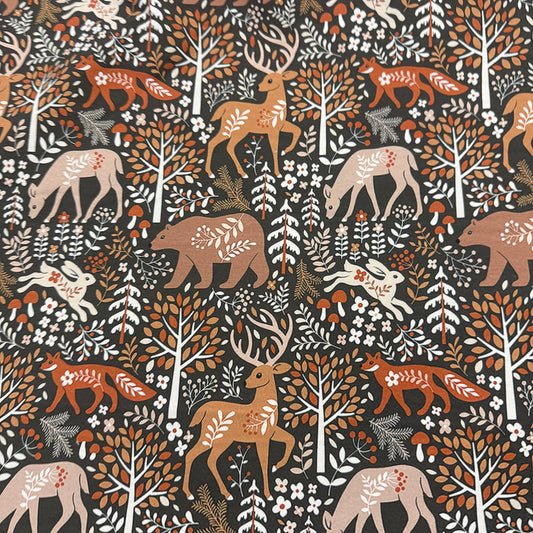 Critters on Organic Cotton Stretch French Terry Fabric