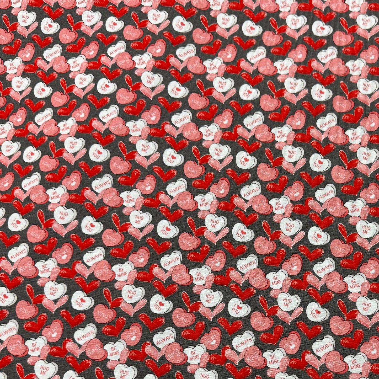 Candy Hearts 1 mil PUL Fabric - Made in the USA