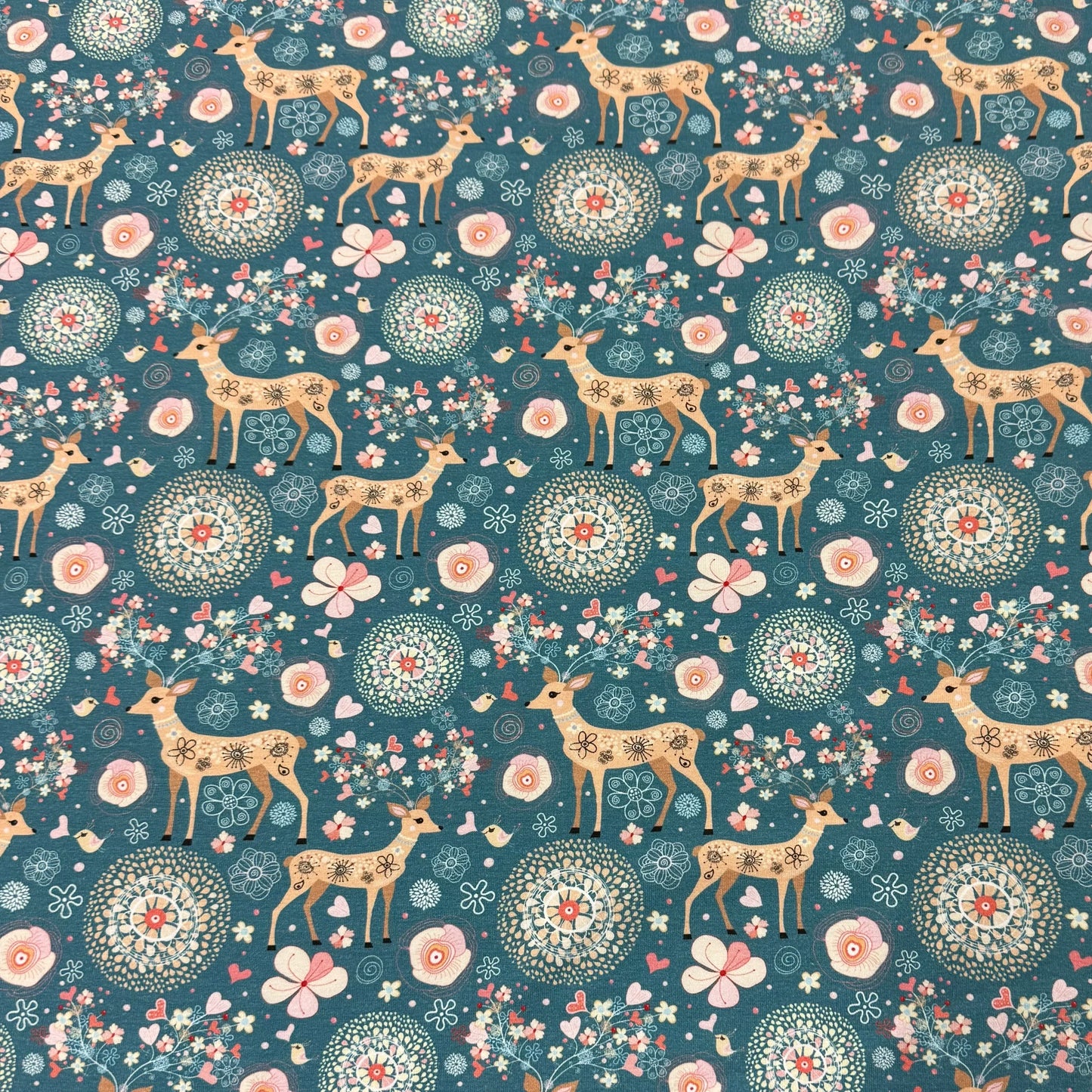Magical Deer on Bamboo/Spandex Jersey Fabric