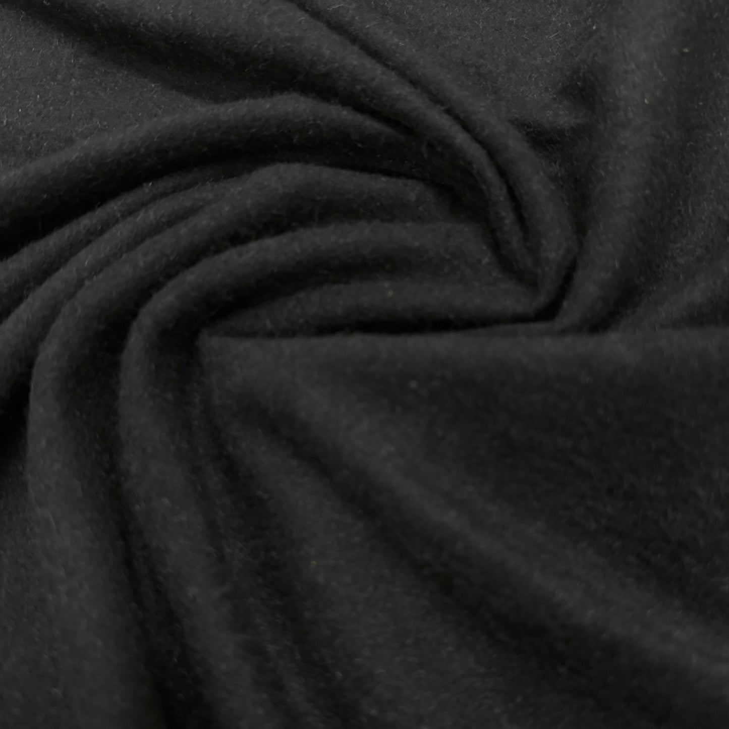 Black Bamboo Hemp Stretch Fleece Fabric - 380 GSM