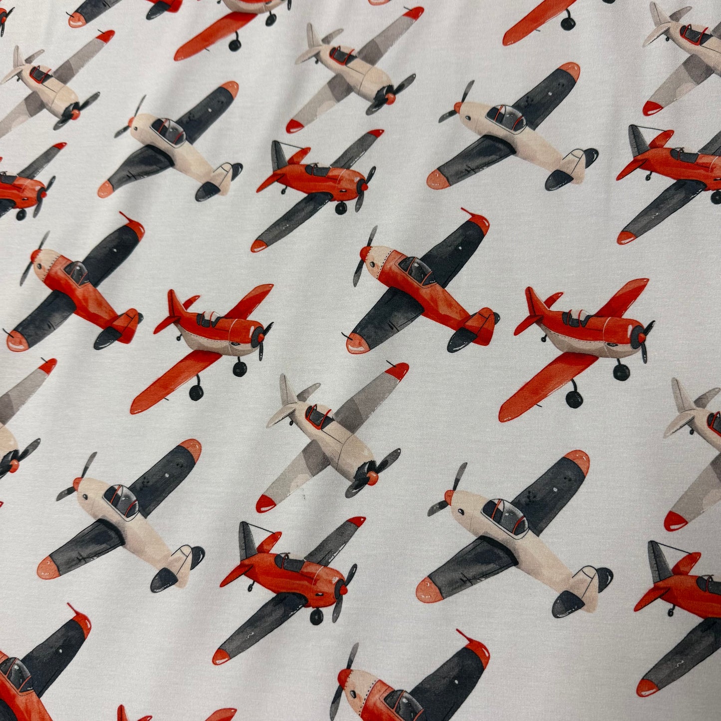 Prop Planes on Bamboo/Spandex Jersey Fabric