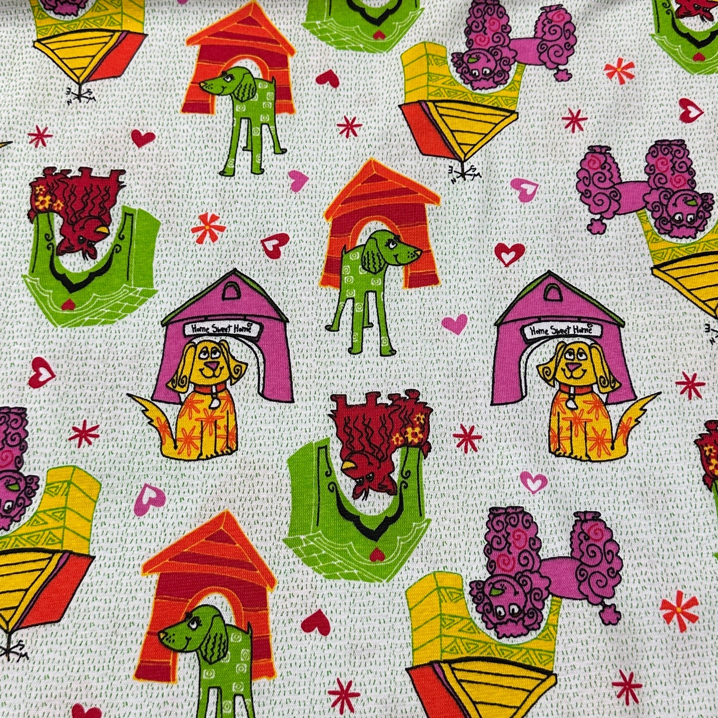 Home Sweet Home on Cotton Interlock Fabric