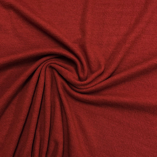 Rust 100% Merino Wool Jersey Fabric 180gsm