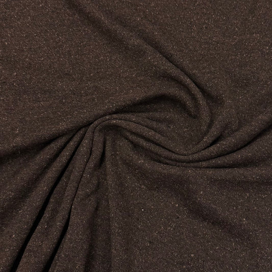 Chocolate Bark Merino Wool Silk Jersey Fabric